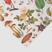Oude Paddenstoel en Wilde Bloem Motief Tissuepapier (Detail)