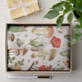 Oude Paddenstoel en Wilde Bloem Motief Tissuepapier (Geschenk)
