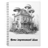 Oude paddenstoel overdekt huis notitieboek (Voorkant)