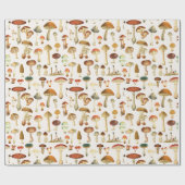 Oude Paddenstoelenpatroon Cadeaupapier (Vlak)