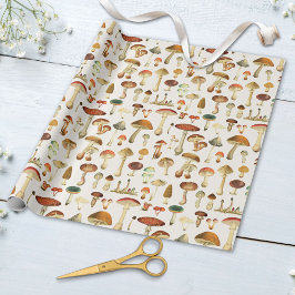 Oude Paddenstoelenpatroon Cadeaupapier