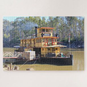 Oude paddlesteamer, Echuca, Australië Legpuzzel