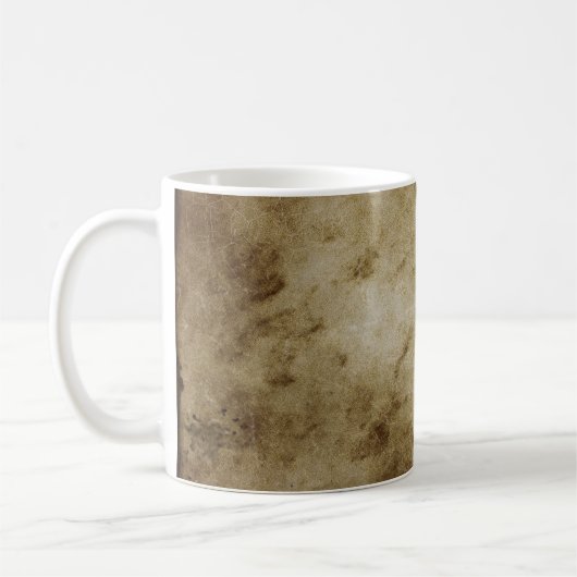Oude pagina papier antiek koffiemok (Links)