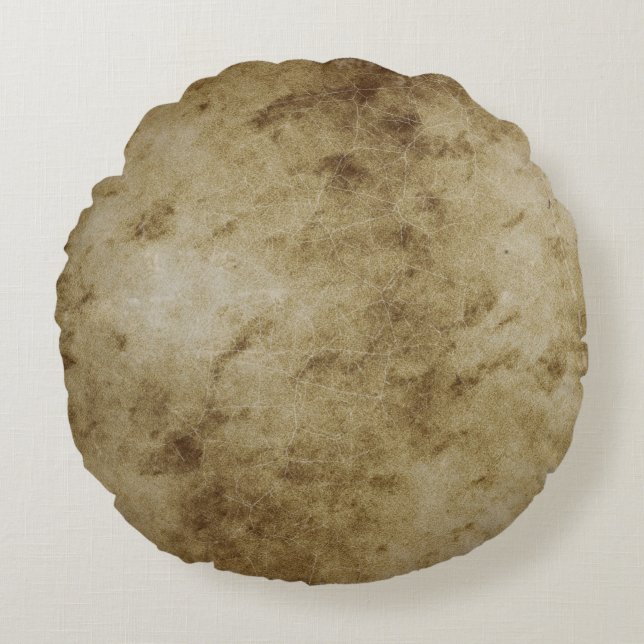 Oude pagina papier  antiek rond kussen (Voorkant)