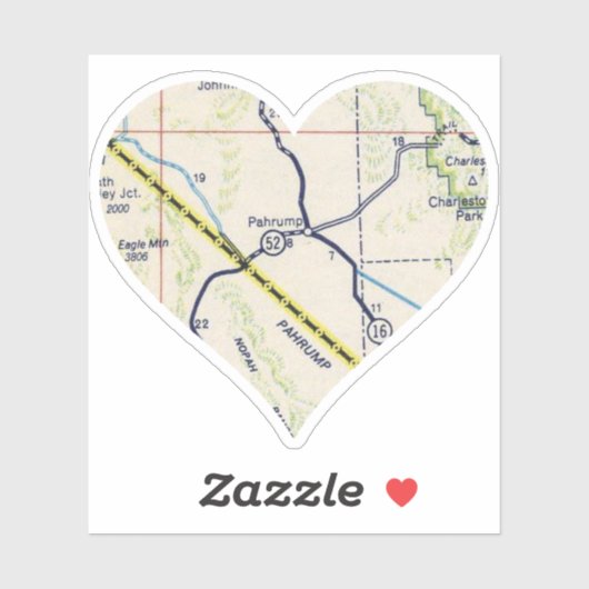 Oude Pahrump NV Kaart Sticker (Vel)