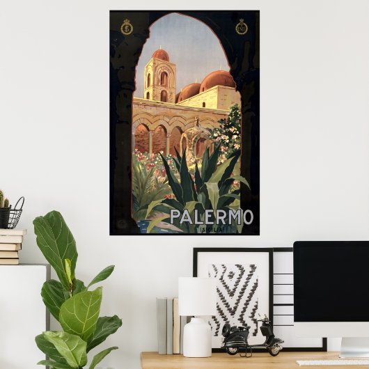Oude Palermo Sicilië Toerisme Reizen Poster (Thuiskantoor)