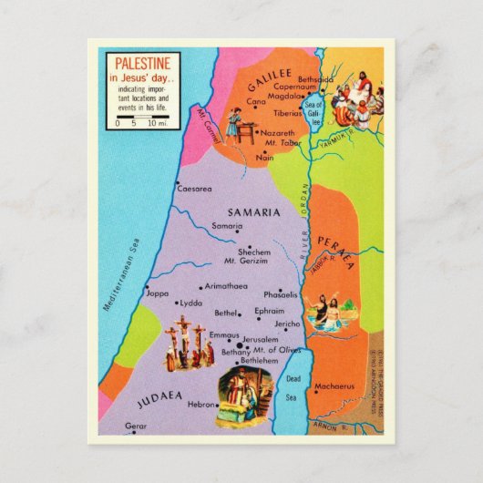 Oude Palestijnse ansichtkaart Briefkaart (Voorkant)