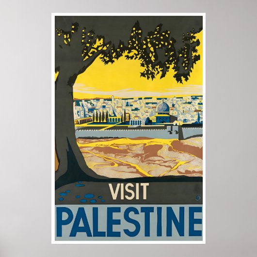 Oude Palestijnse Palestijnse Kunstprint Midden Poster (Voorkant)