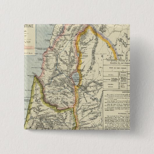 Oude Palestina 2 Vierkante Button 5,1 Cm (Voorkant)