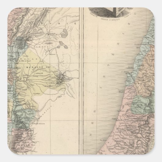 Oude Palestina Vierkante Sticker (Voorkant)