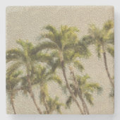 Oude Palm Mosaic Stone Onderzetter (Voorkant)