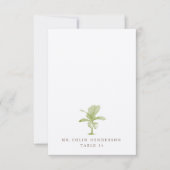 Oude Palmbestemming Strand Plaatskaarten (Voorkant)