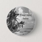 Oude palmbomen aangepaste tekst ronde button 5,7 cm (Voorkant)