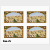 Oude panorama van Jeruzalem Rechthoekige Sticker (Vel)