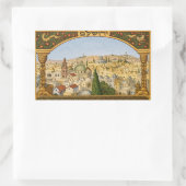 Oude panorama van Jeruzalem Rechthoekige Sticker (Tas)