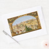 Oude panorama van Jeruzalem Rechthoekige Sticker (Envelop)