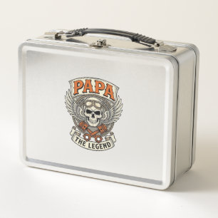 Oude Papa Biker Schedel Legende