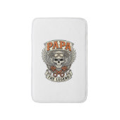 Oude Papa Biker Schedel Legende Badmat (Voorkant Verticaal)