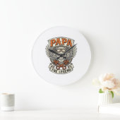 Oude Papa Biker Schedel Legende Grote Klok (Huis)