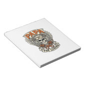 Oude Papa Biker Schedel Legende Notitieblok (Schuin)