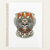 Oude Papa Biker Schedel Legende Planner (Voorkant)