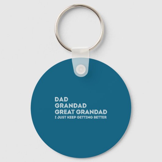 Oude Papa Opa Overgrootvader Ik Word Steeds Beter Sleutelhanger (Voorkant)