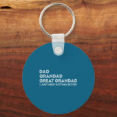 Oude Papa Opa Overgrootvader Ik Word Steeds Beter Sleutelhanger (Voorkant)