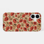 Oude papaverboeket iPhone 16 hoesje (Achterkant horizontaal)