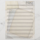 Oude Papers Blank Bladmuziek 10 Stave (Voorkant)