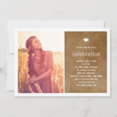 Oude  papier Afstuderen fotograaf Kaart (Achterkant)