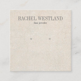 Oude Papier Luxe Sieraden Oorbel display Vierkante Visitekaartje