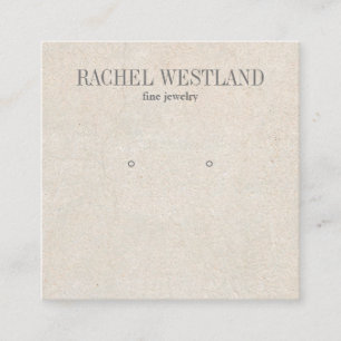 Oude Papier Luxe Sieraden Oorbel display Vierkante Visitekaartje