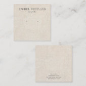 Oude Papier Luxe Sieraden Oorbel display Vierkante Visitekaartje (Voorkant / Achterkant)