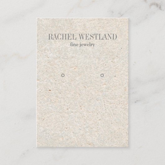 Oude Papier Luxe Sieraden Oorbel display Visitekaartje (Voorkant)