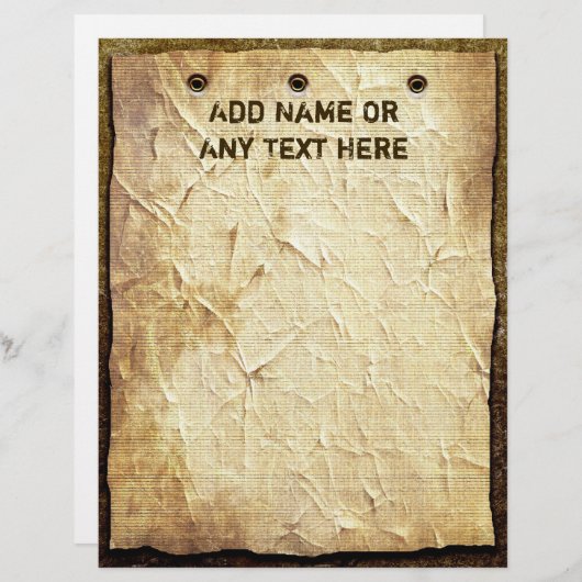 Oude papieren borden op houten briefhoofd (Voorkant / Achterkant)