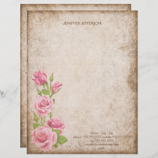 Oude papieren brief (Voorkant / Achterkant)