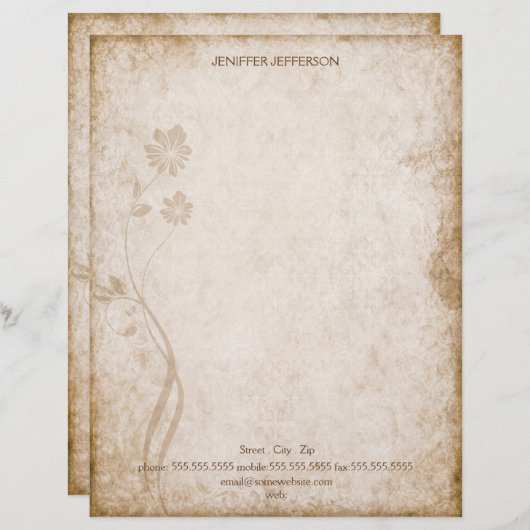 Oude papieren brief (Voorkant / Achterkant)