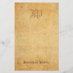  oude papieren handgeschreven monogram bekijken briefpapier