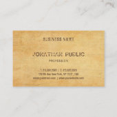  oude papieren noodlijdende scripttekst Luxury Visitekaartje (Achterkant)