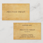  oude papieren noodlijdende scripttekst Luxury Visitekaartje (Voorkant / Achterkant)