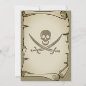  oude papieren piraten Halloween kostuumfeest Kaart (Achterkant)