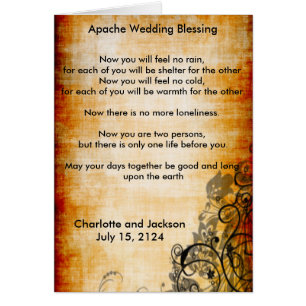 Oude papieren van Apache Wedding Blessing 2