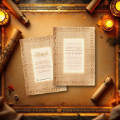 Oude Papyrus Gouden Hiërogliefen Egyptische Huweli Kaart