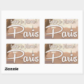 Oude Parijs Cartoon reisposter Rechthoekige Sticker (Vel)