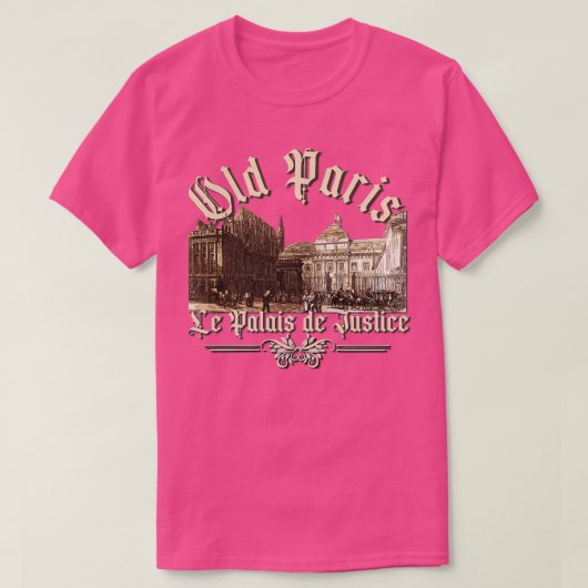Oude Parijs Palais de Justice T-shirt (Design voorkant)