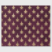 Oude Paris Bourgondië en gouden grunge wijn Cadeaupapier (Vlak)