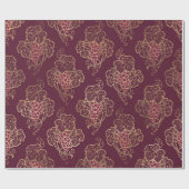 Oude Paris Bourgondië Rood en Goud Wijn thema Cadeaupapier (Vlak)