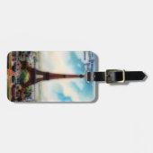 Oude Paris - Eiffeltoren Bagagelabel (Voorkant horizontaal)