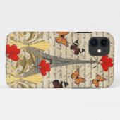 Oude Paris & vlinders Case-Mate iPhone Case (Achterkant (horizontaal))