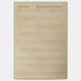 Oude parkpagina Blanco muziek Personeel aangepaste Post-it® Notes